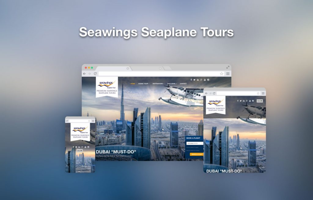 Seawings Seaplane Tours retina responsive web design